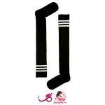 جوراب زنانه مدل بالای زانو طرح سه خط