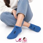 جوراب ساق کوتاه زنانه نخ پنبه مدل NMC05 بسته 3 عددی