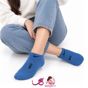 جوراب ساق کوتاه زنانه نخ پنبه مدل NMC05 بسته 3 عددی