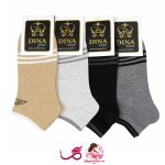 جوراب ساق کوتاه مدل خط دار بسته 4 عددی