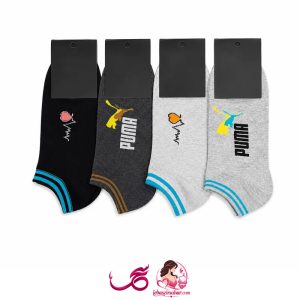 جوراب ساق کوتاه مدل ضربان بسته 4 عددی