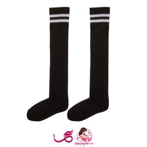 جوراب زنانه نخی مدل زیر زانو ساده