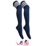جوراب ساق بلند زنانه مدل بالا زانو سه خط کد SO