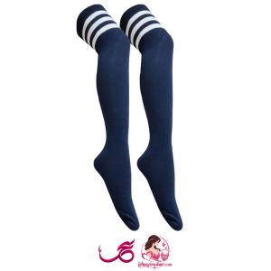 جوراب ساق بلند زنانه مدل بالا زانو سه خط کد SO
