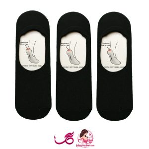 جوراب مردانه مدل کالج پشت ژله ای رنگ مشکی بسته 3 عددی